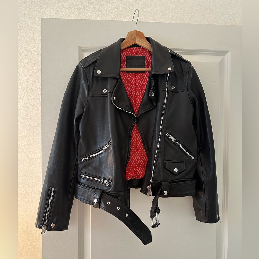 All saints leather jacket
